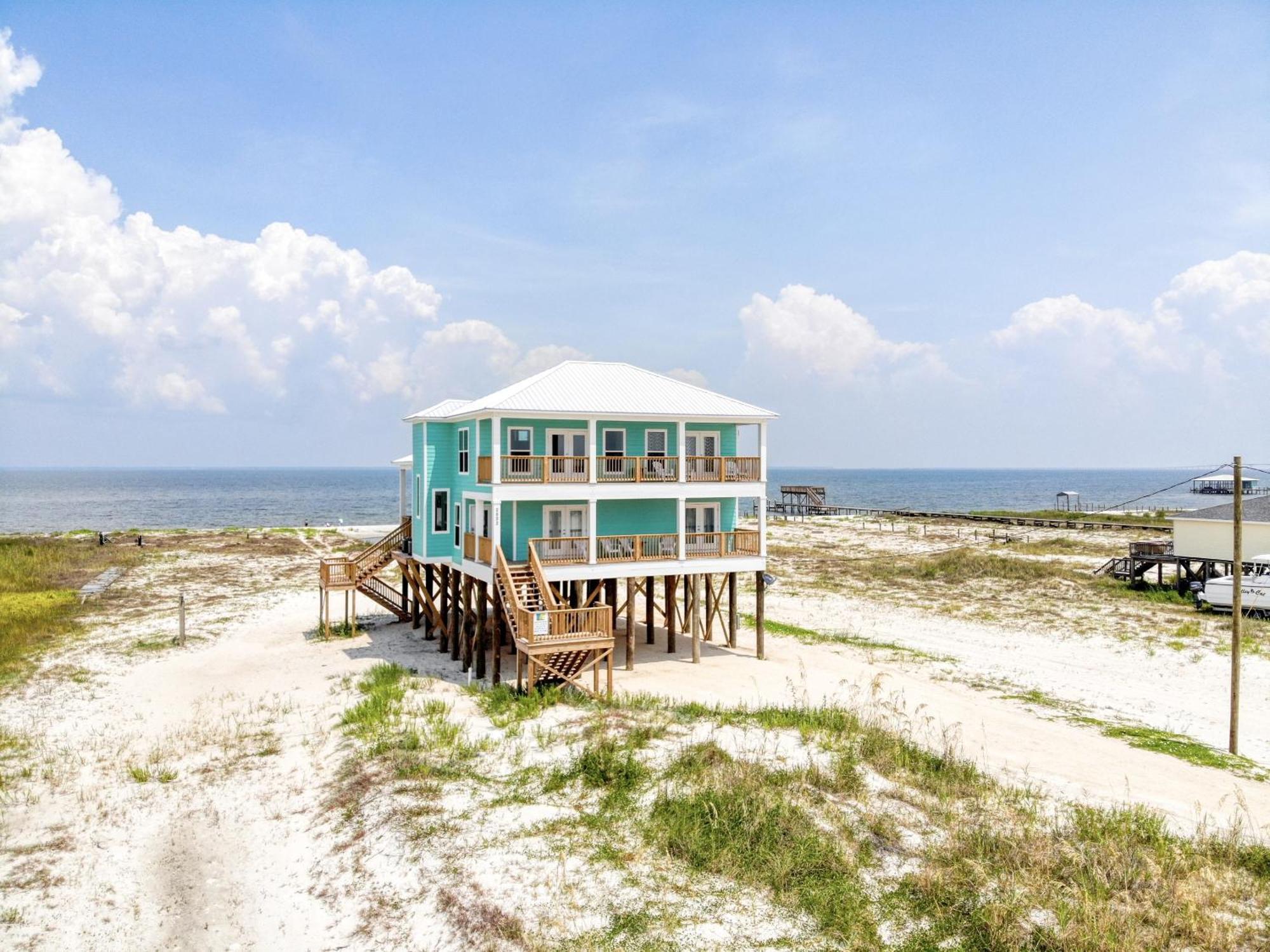 Salty Seahorse - Waterfront! Pet Friendly! Game Room, Pool Table, Beautiful Views - Room For The Whole Family Home Дофин Айлънд Екстериор снимка